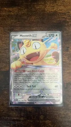 Pokemon TCG Meowth EX 62/88 Double Rare Perfect Order NM - Image 2