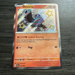 Oricorio 113/091 Paldean Fates Shiny Rare Holo Pokemon Card NM - Image 1
