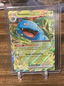 Pokemon TCG 151 Venusaur ex 3/165 Double Rare English Pokemon TCG Cards - Image 1