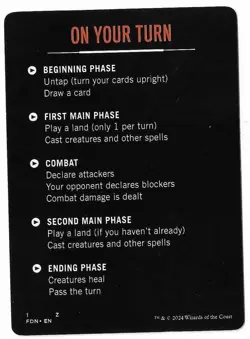 MTG On Your Turn Foundations (FDN) Rules Token Card #1 Unplayed - Image 1