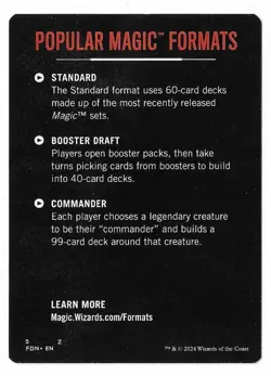 MTG On Your Turn Foundations (FDN) Rules Token Card #1 Unplayed - Image 4