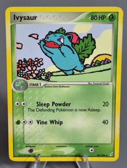 Pokemon TCG Ivysaur Card 34/100 Regular Uncommon Crystal Guardians - Image 1
