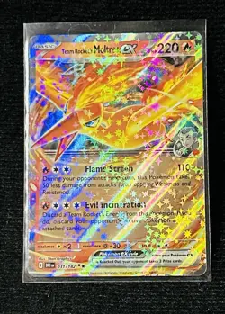 Team Rocket's Moltres EX 031/182 Full Art NM/M Destined Rivals Pokemon Card - Image 1