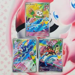 Rowlett 043 + Litten 044 + Popplio 045 - First Partner Pokemon Cards - #L94 - Image 1