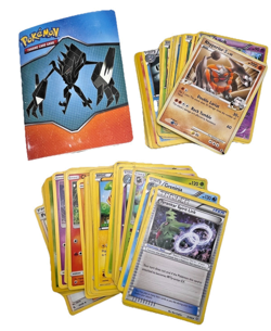 Pokemon Binder & Mixed Lot of 50 Cards Bulk: Holos, Reverse Holos, Trainers etc - Image 1