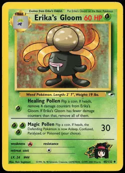 Erika's Gloom (45) 045/132 Uncommon Gym Heroes Pokemon Card - Image 1