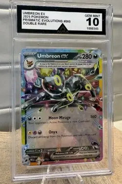 GEM MINT 10 Pokemon TCG Umbreon EX 60 Holo Card Prismatic Evolutions Double Rare - Image 1