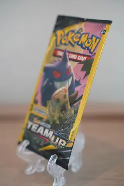 Pokemon TCG Team Up Mini Booster Pack 3 Card Gengar Mimikyu Art Factory Sealed - Image 4