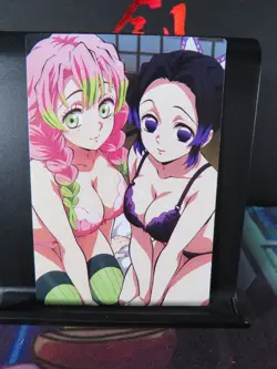 Shinobu & Mitsuri Demon Slayer Custom Art Card Anime Sexy Waifu NM Collectible - Image 1