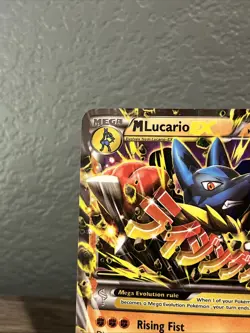 Pokemon TCG M Lucario EX Holo Ultra Rare Card 55/111 Furious Fists - Image 2