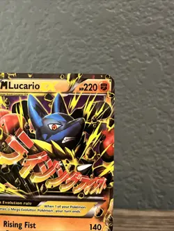 Pokemon TCG M Lucario EX Holo Ultra Rare Card 55/111 Furious Fists - Image 3
