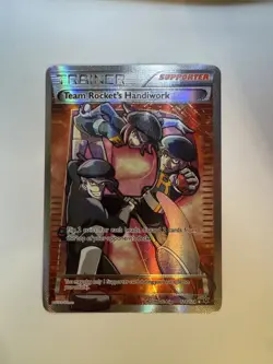 Team Rocket's Handiwork 124/124 XY Fates Collide 2016 Full Art Pokemon Card TCG - Image 1