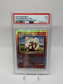 PSA 1 Arcanine 36/110 2002 Legendary Collection Reverse Holo Rare Pokemon Card - Image 1