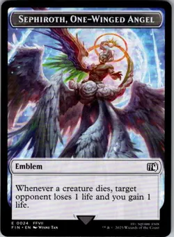 Emblem - Sephiroth, One-Winged Angel // Robot Warrior Double-Sided Token T FINAL - Image 1