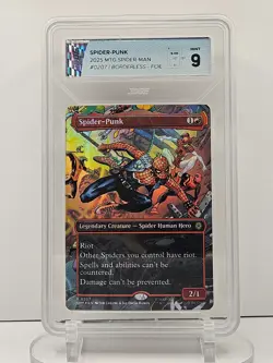 Spider-Punk EDGE 9 MTG Marvel 2025 #0207 Borderless Foil Legendary Creature - Image 1