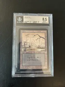 MTG Alpha Swamp V1 1993 BGS 8.5 NM-MT+ – Original Owner - Image 1