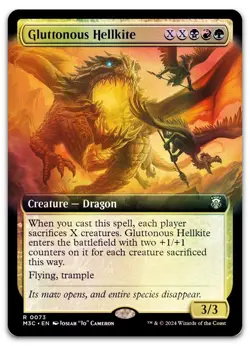 Gluttonous Hellkite (Extended Art) (Ripple Foil) #73 NM Modern Horizons 3 - Image 1