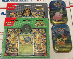 Pokemon TCG Ascended Heroes 2-Pack Blisters Erika Larry Set of 2 SEALED Tins x2 - Image 1