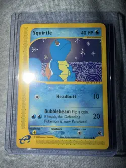 Pokemon Squirtle 132/165 Expedition Base Set Regular Common 40 HP Card 2002 - Image 1