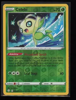 Celebi 003/072 Pokemon Shining Fates Reverse Holo Rare Near Mint - Image 1