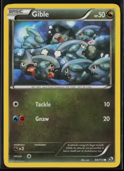 Gible 94/113 Pokemon Legendary Treasures Common Lightly Played - Image 1
