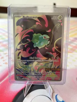 Pokemon TCG Mega Evolutions Stamped Promo Card Bulbasaur 133/132 Near Mint - Image 1