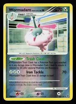 Wormadam Trash Cloak 43/132 Reverse Holo Rare Secret Wonders Pokemon Card - Image 1