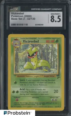 2000 Pokemon Base Set 2 #32/130 Victreebel CGC 8.5 NM-MT+ - Image 1