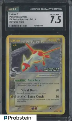 2005 Pokemon Ex Delta Species #8/113 Latias Reverse Holo CGC 7.5 - Image 1