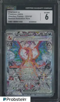 2023 Pokemon Obsidian Flames #223/197 Charizard Ex SIR CGC 6 - Image 1
