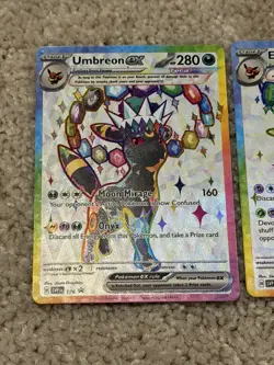 Pokemon TCG - Umbreon ex 176 & Espeon ex 175 Prismatic Evolutions Ultra Rare NM - Image 3