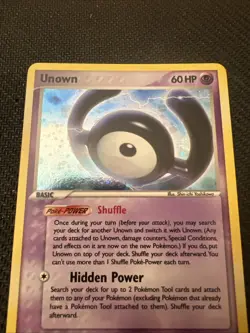 Pokemon Card - Unown (H) Unseen Forces H/28 Holo Rare H/28 - LP - Image 2