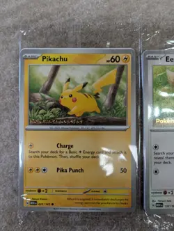 Pikachu 025 & Eevee 133 - Pokemon Together PROMO Stamped . Brand new in packet. - Image 2