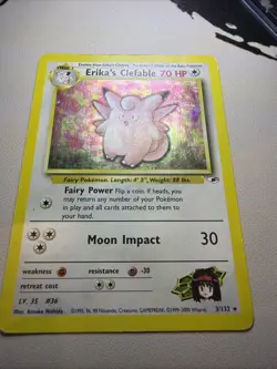 Erika’s Clefable 3/132 Holo Gym Heroes Set Pokemon - Image 2