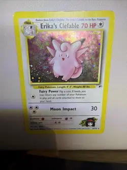 Erika’s Clefable 3/132 Holo Gym Heroes Set Pokemon - Image 3