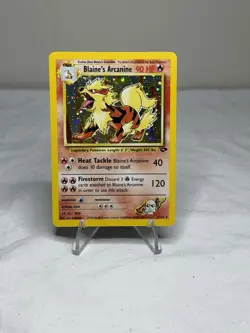 Pokemon TCG Gym Challenge Blaine's Arcanine Holo Rare Card 1/132 - Image 1