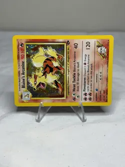 Pokemon TCG Gym Challenge Blaine's Arcanine Holo Rare Card 1/132 - Image 2
