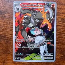 Pokemon Team Rockets Houndoom Illustration Rare Destined Rivals #191/182 NM - Image 3