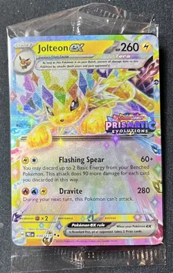 2025 Pokemon Prismatic Evolutions Jolteon EX 030/131 Surprise Box Stamp Sealed - Image 1
