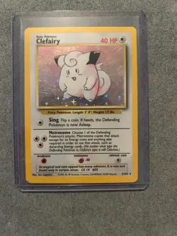 Pokemon TCG Clefairy 005/102 Base Set Holo - Image 1