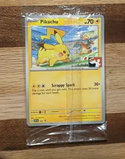 Sealed Pikachu SVP 101 Black Star Promo Play League Prize Stamp Pokemon - Image 1