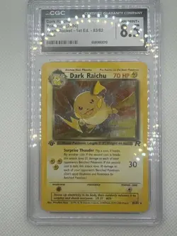 1st Edition Dark Raichu VINTAGE CGC 8.5 Pokemon Team Rocket Holo NM/MINT - Image 1