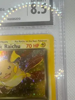 1st Edition Dark Raichu VINTAGE CGC 8.5 Pokemon Team Rocket Holo NM/MINT - Image 3