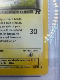 1st Edition Dark Raichu VINTAGE CGC 8.5 Pokemon Team Rocket Holo NM/MINT - Image 4
