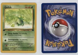 Oddish 1st Ed. Pokemon Team Rocket #63 2000 - Image 3