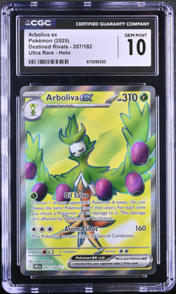 Arboliva ex 207/182 – CGC 10 – Illustration Rare – Destined Rivals – Pokemon - Image 1