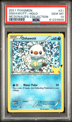 OSHAWOTT - Holo 21/25 Pokemon McDonald's Collection PSA 10 Gem Mint - Image 1