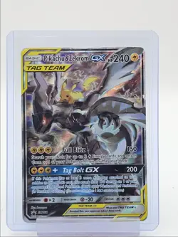 PIKACHU & ZEKROM GX 2019 POKEMON SUN & MOON BLACK STAR PROMOS #SM168 Q3423 - Image 1