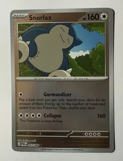 Snorlax Reverse Holofoil Common ME03: Perfect Order 063/088 NM Pokemon - Image 1