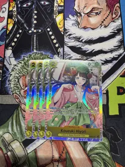 One Piece TCG Kouzuki Hiyori X4 OP06-106 SR Wings of the Captain Foil Playset - Image 1